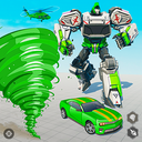 Tornado Robot Car Transform: Hurricane Robot Games