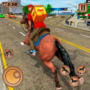 Mounted Horse Riding Pizza Guy: Food Delivery Game