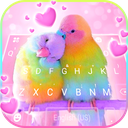 Love Parrots 3D Wallpapers Keyboard Background