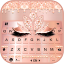Rose Gold Drop Princess Keyboard Theme