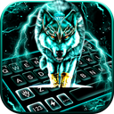 Thunder Neon Wolf Keyboard Theme