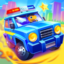 Dinosaur Police Car - Police Chase Games for Kids