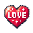 Valentines Love Color By Number-Pixel Art Coloring
