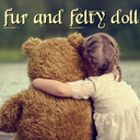 Fur and felty doll