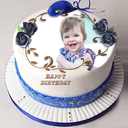 Birthday Cake with Name and Photo on Cake