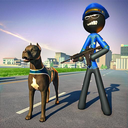 Stickman Police Dog Chase Crime Simulator
